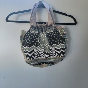 Laurel Burch 3 cat Canvas Tote shoulder Bag tan black white vintage 1990's Women
